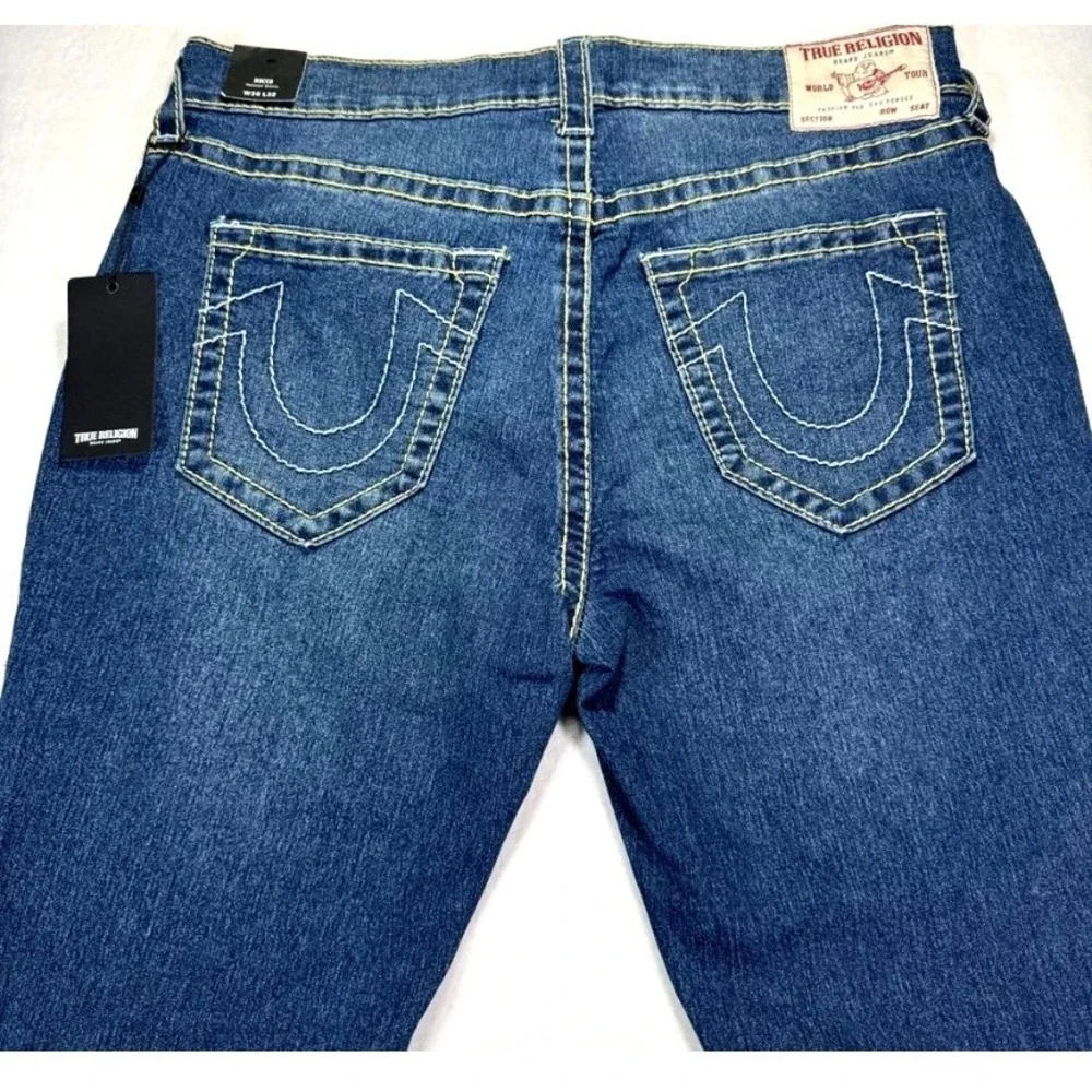 True Religion Rocco Relaxed Skinny‎ Jeans Men's W36 L32 Dark Wash Denim